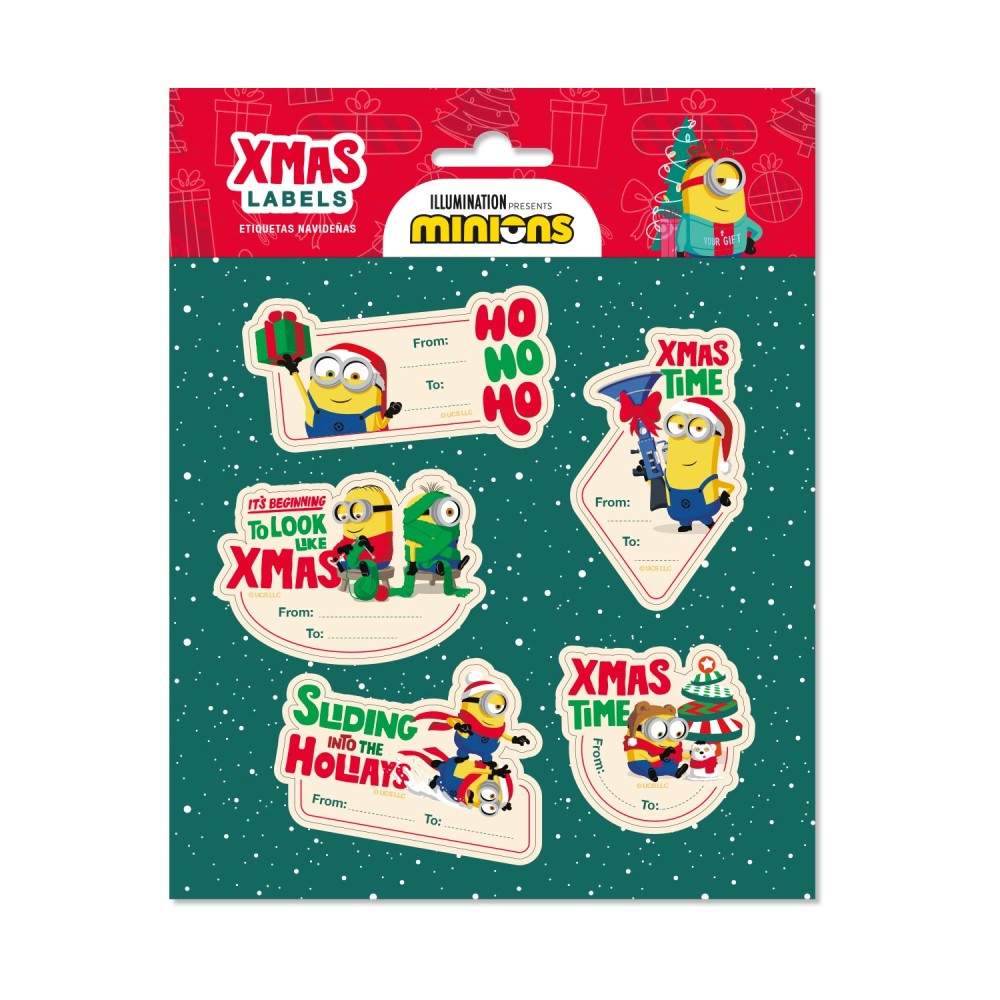 Grupo Erik Minions - Premium Christmas SelfAdhesive Adhesive labels - Multicolours